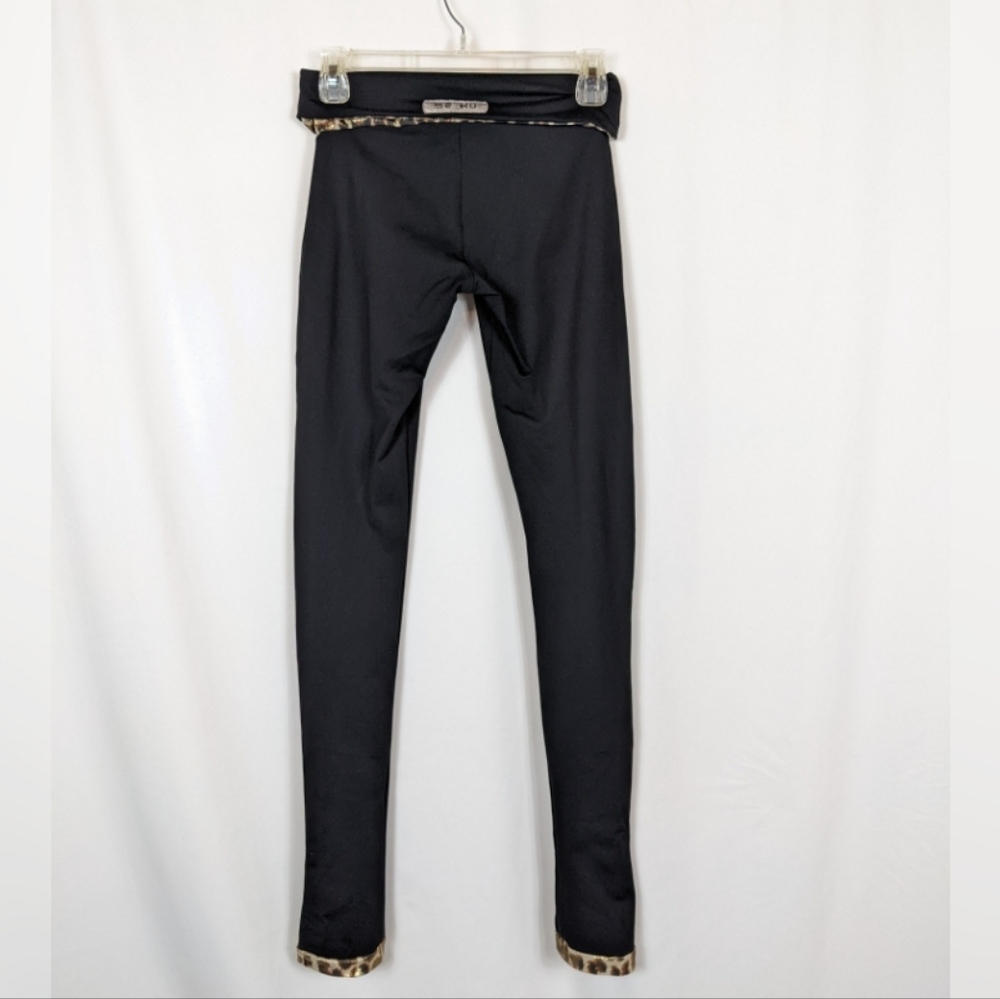 Se_Ku Skatewear Ice Skating Leggings Pants Costume Black Leopard Print Sz M - Picture 2 of 7